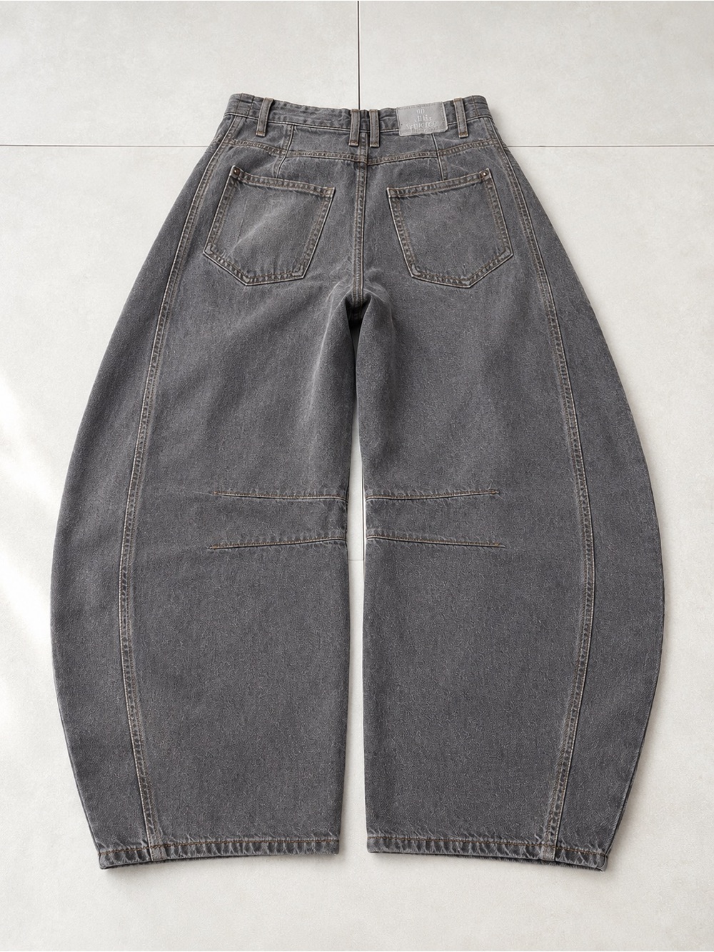 Free People We The Free Lucky You Mid Rise Barrel Jeans Archive Gray 26 - Picture 5 of 9